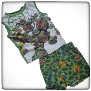 Teenage Mutan Ninja Turtles Snugfitting  Pajamas 2 Piece Set-Size 6